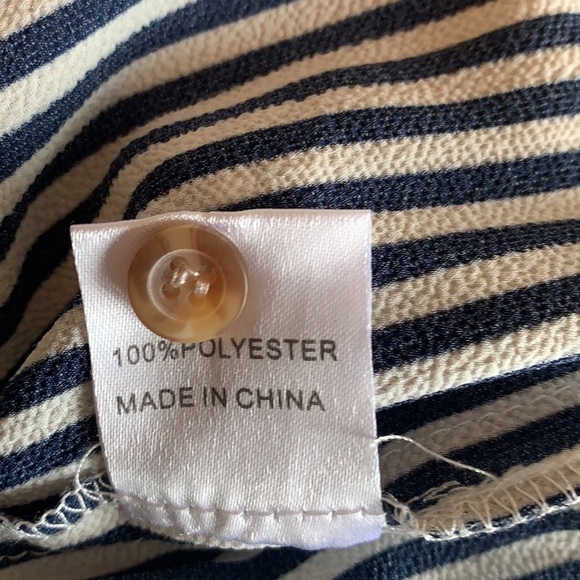 NEON Hart Striped Printed Drawstring Waist Front Button Rompers Size S - Picture 14 of 16